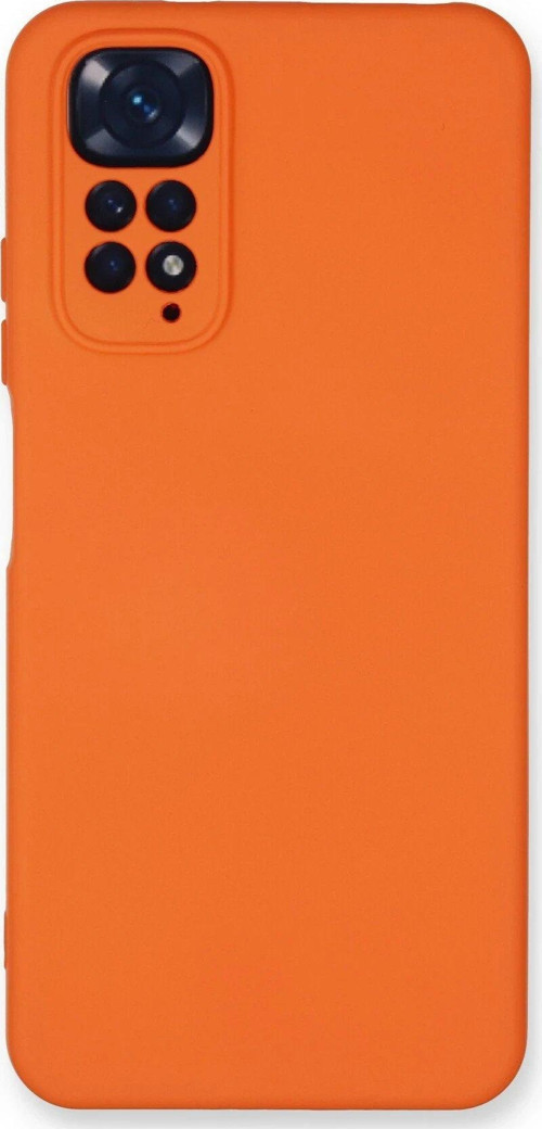 Redmi Note 11 Kılıf Nano Içi Kadife Silikon - Turuncu-(5796)