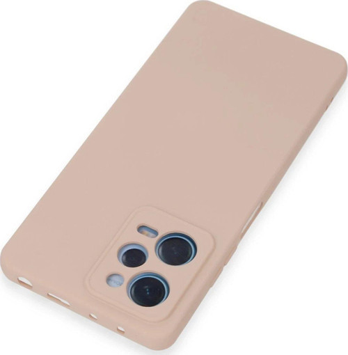 Redmi Note 12 5G Kılıf Nano Içi Kadife Silikon - Pudra-(5796)