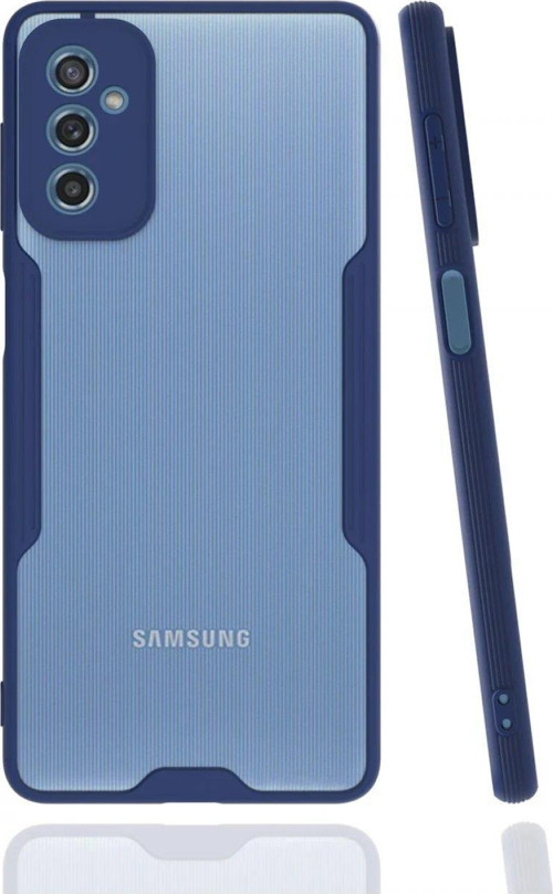 Galaxy M52 5G Kılıf Platin Silikon - Lacivert-(5796)