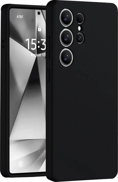 Galaxy S25 Kılıf Nano Içi Kadife Silikon - Siyah-(5796)