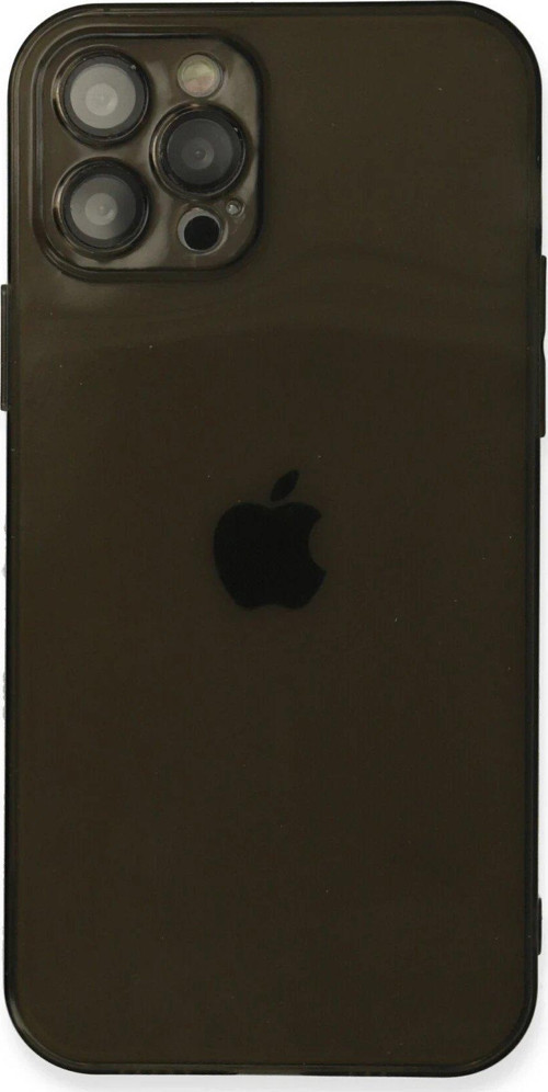 Iphone 12 Kılıf Fly Lens Silikon - Siyah-(5796)