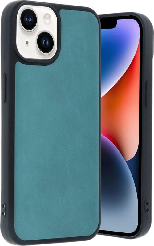 Iphone 14 Kılıf Aras Deri Kapak - Açık Yeşil-(5796)