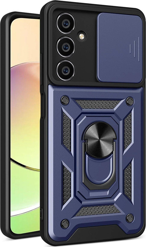 Galaxy A05S Kılıf Pars Lens Yüzüklü Silikon - Lacivert-(5796)
