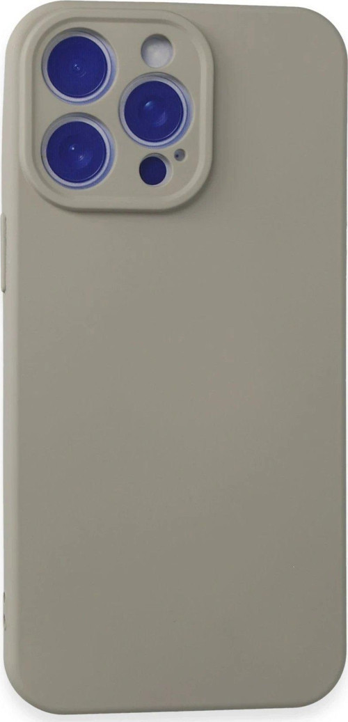Iphone 15 Kılıf Nano Içi Kadife Silikon - Titan Gri-(5796)