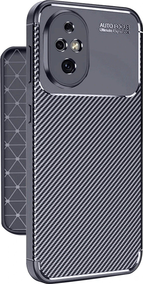 200 Kılıf Auto Focus Karbon Kapak - Lacivert-(5796)