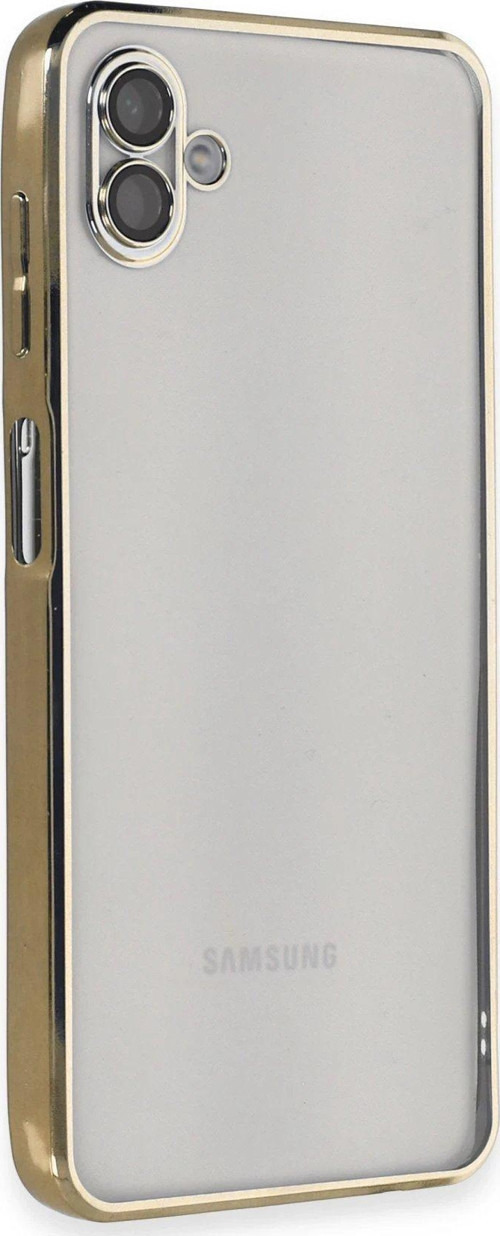 Galaxy A04 Kılıf Lensli Silikon - Gold-(5796)