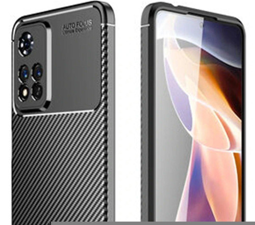 Redmi Note 11 5G Kılıf Auto Focus Karbon Kapak - Siyah-(5796)