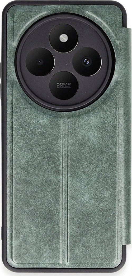 Redmi 14C Kılıf Flip Cover - Koyu Yeşil-(5796)