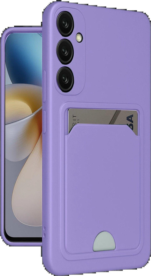 Galaxy A26 Kılıf Kelvin Kartvizitli Silikon - Lila-(5796)