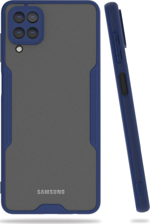 Galaxy A22 Kılıf Platin Silikon - Lacivert-(5796)