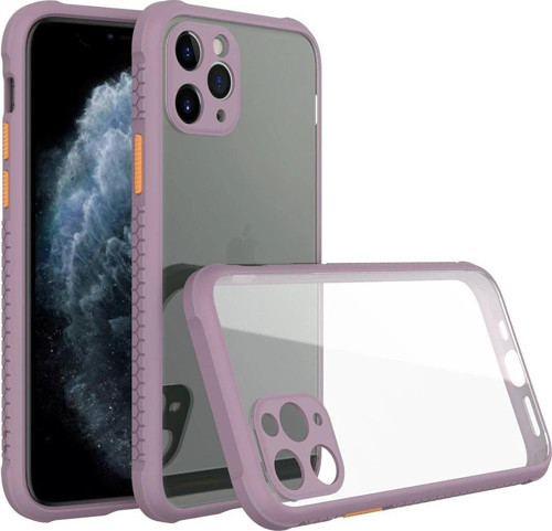 Iphone 11 Kılıf Miami Şeffaf Silikon - Açık Mor-(5796)