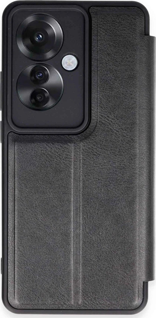Reno 11F Kılıf Flip Cover - Siyah-(5796)