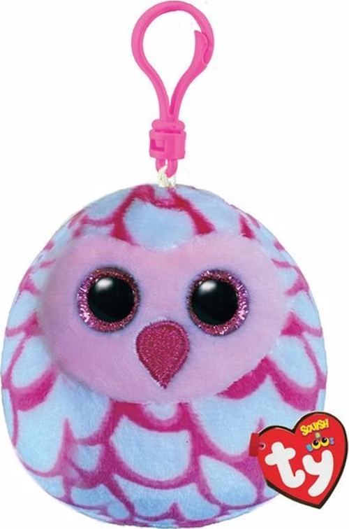 Ty Squishy Beanies Peluş Baykuş Anahtarlık Pinky