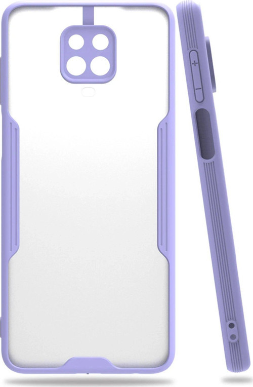 Redmi Note 9S Kılıf Platin Silikon - Lila-(5796)