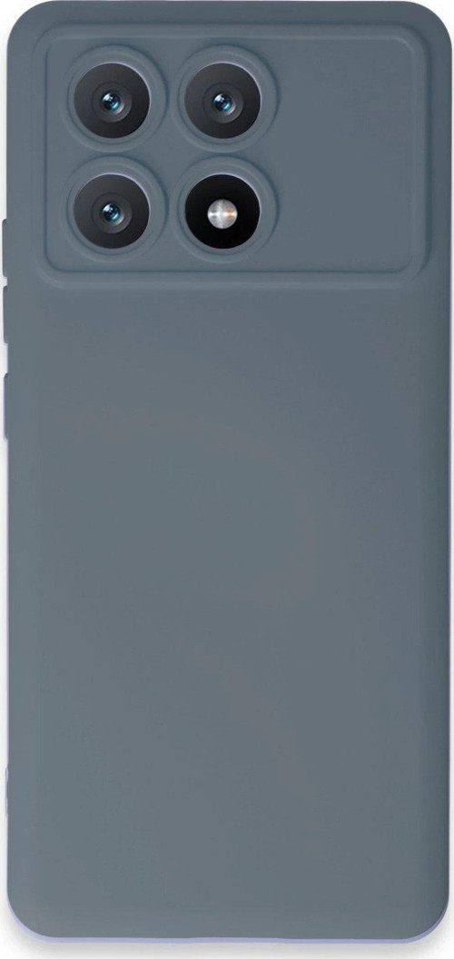 Poco X6 Kılıf Nano Içi Kadife Silikon - Gri-(5796)