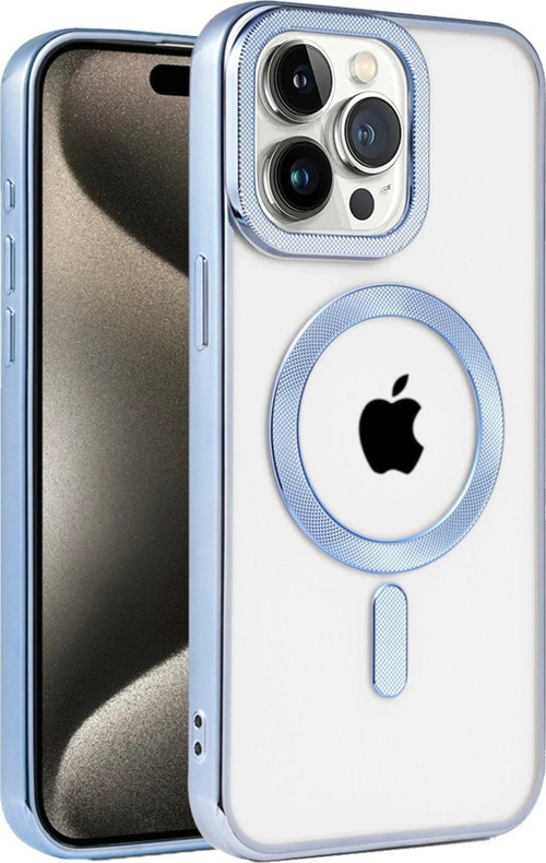 Iphone 14 Kılıf Kronos Magsafe Kapak - Sierra Blue-(5796)