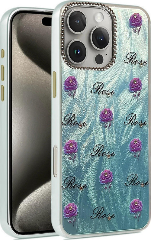 Iphone 16 Kılıf Blade Aynalı Desenli Kapak - Desen 9-(5796)