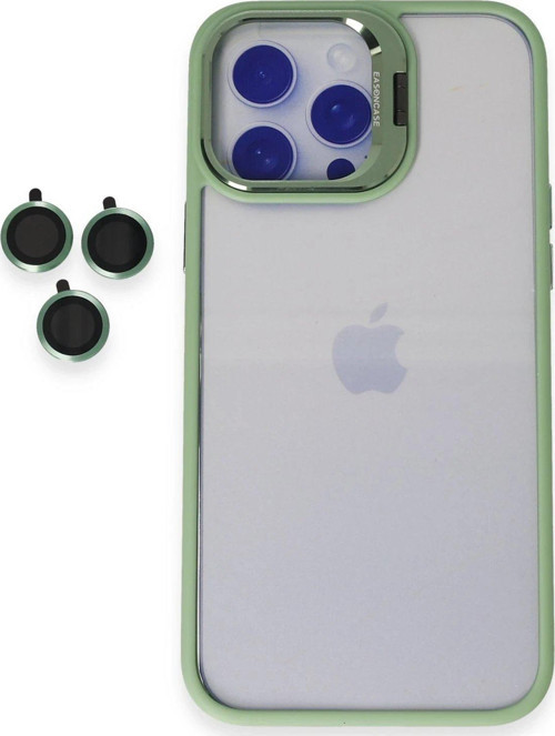 Iphone 14 Kılıf Roblox Lens Standlı Kapak - Yeşil-(5796)