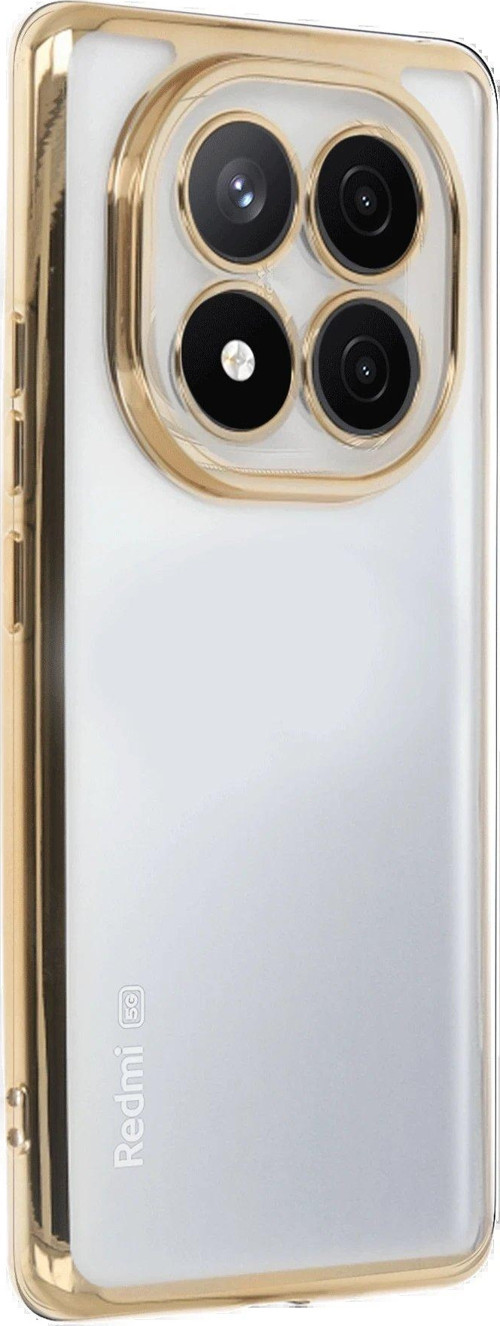 Redmi Note 14 5G Kılıf Lensli Silikon - Gold-(5796)