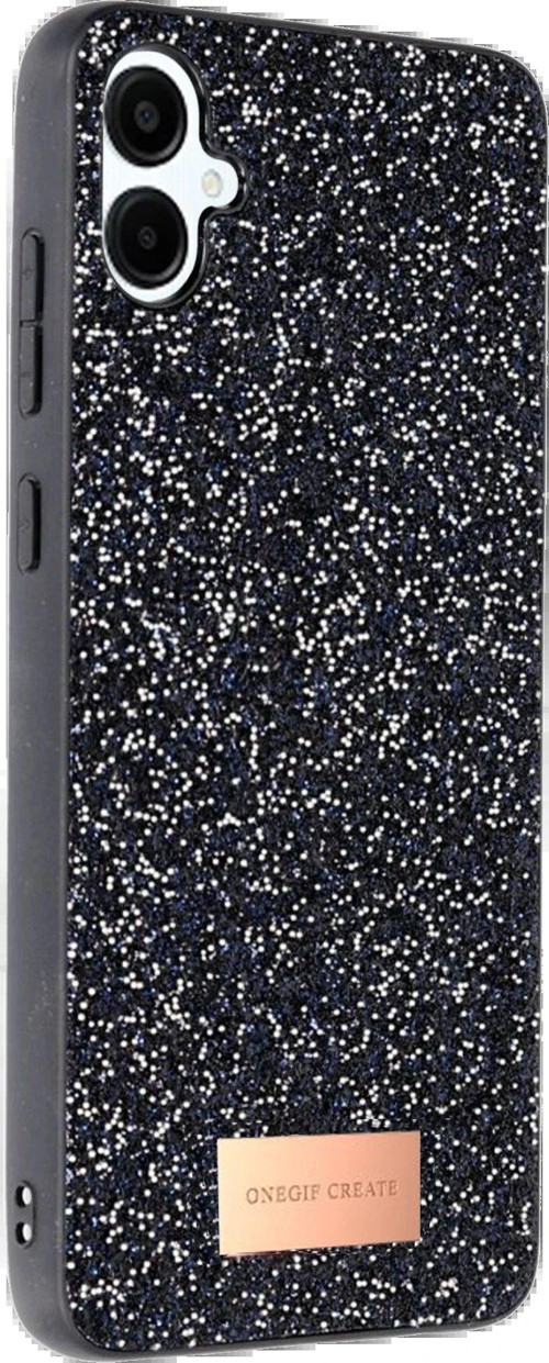 Galaxy A06 Bright Simli Kapak - Siyah-(5796)