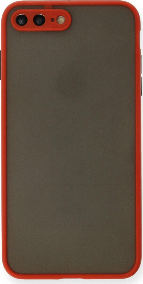 Iphone 7 Kılıf Montreal Silikon Kapak - Kırmızı-(5796)