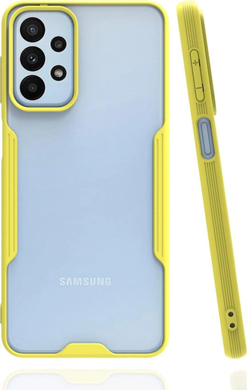 Galaxy A23 4G Kılıf Platin Silikon - Sarı-(5796)