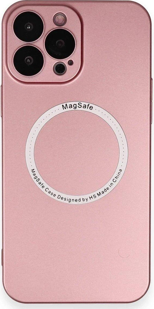 Iphone 13 Kılıf Jack Magneticsafe Lens Silikon - Rose Gold-(5796)
