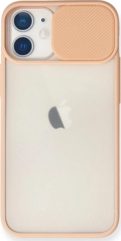 Iphone 11 Kılıf Palm Buzlu Kamera Sürgülü Silikon - Pembe-(5796)
