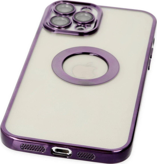 Iphone 12 Kılıf Slot Silikon - Mor-(5796)