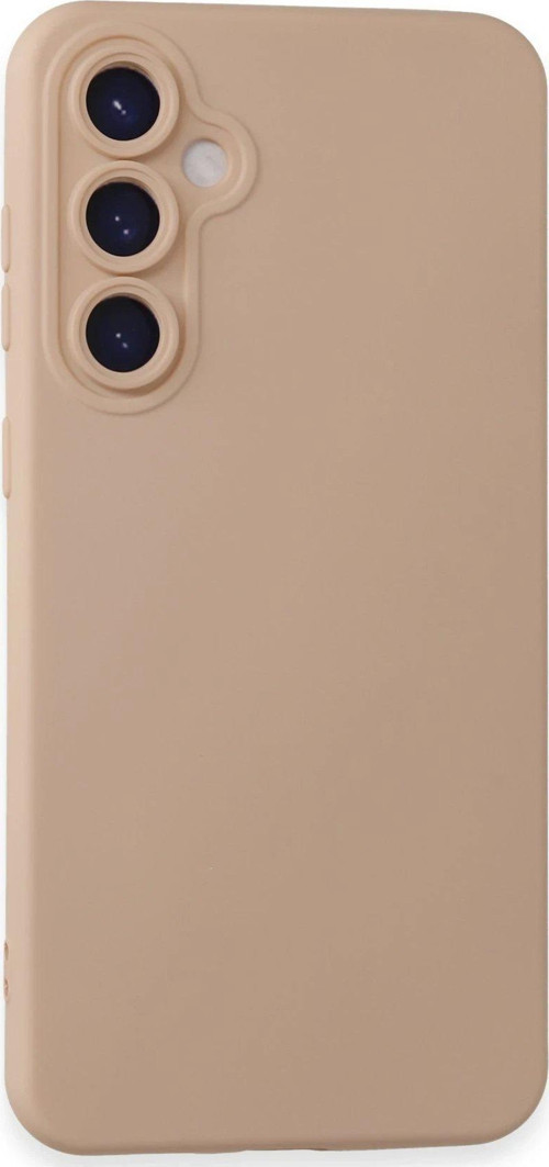 Galaxy S24 Kılıf Nano Içi Kadife Silikon - Pudra-(5796)