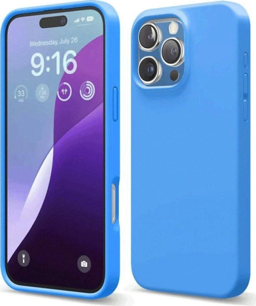 Iphone 16 Kılıf First Silikon - Mavi-(5796)