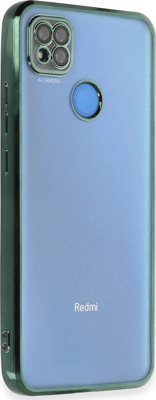 Redmi 9C Kılıf Lensli Silikon - Yeşil-(5796)