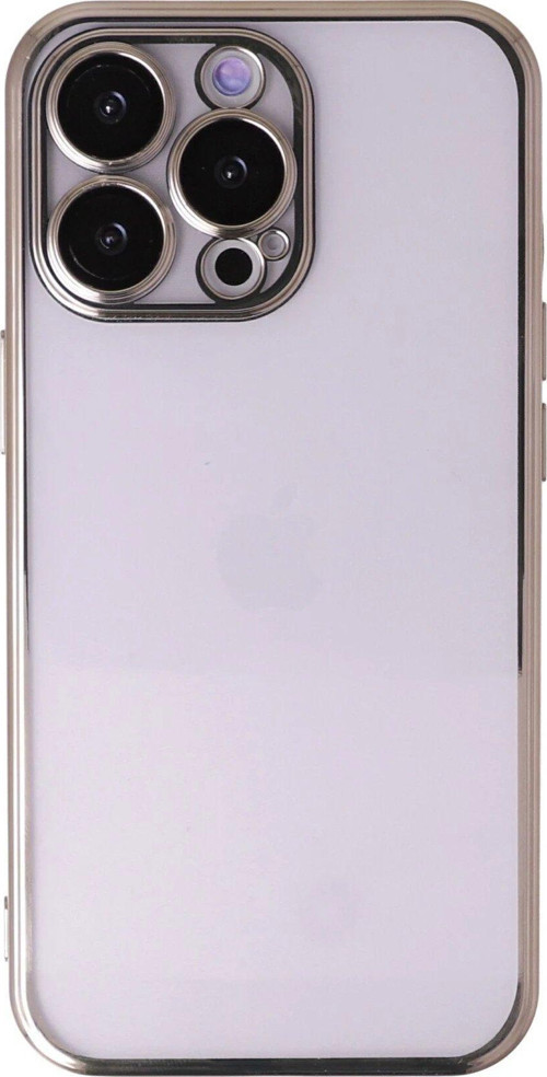 Iphone 13 Kılıf Lensli Silikon - Gold-(5796)