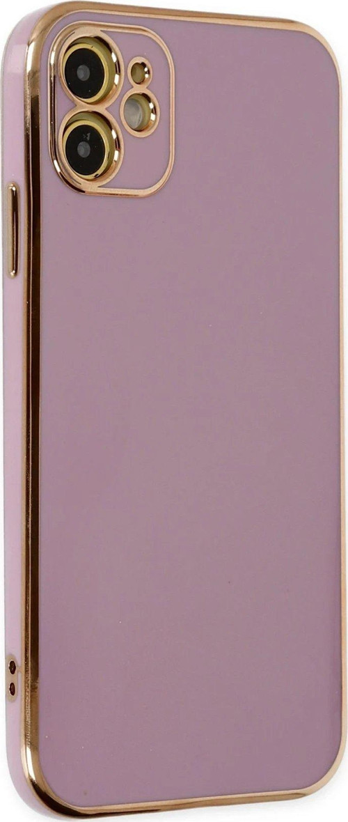 Iphone 12 Kılıf Volet Silikon - Mor-(5796)