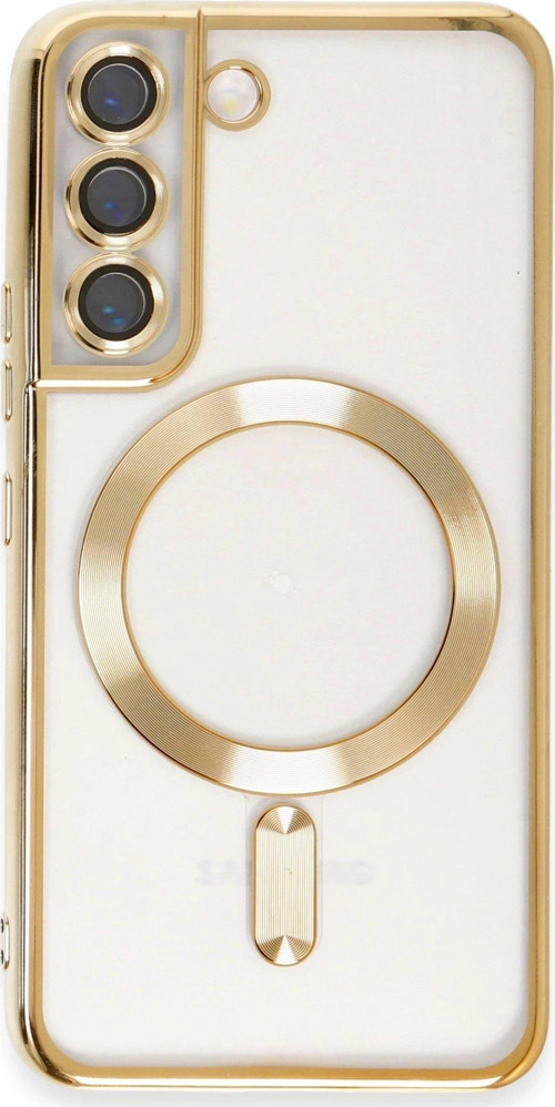 Galaxy S22 Kılıf Kross Magneticsafe Kapak - Gold-(5796)