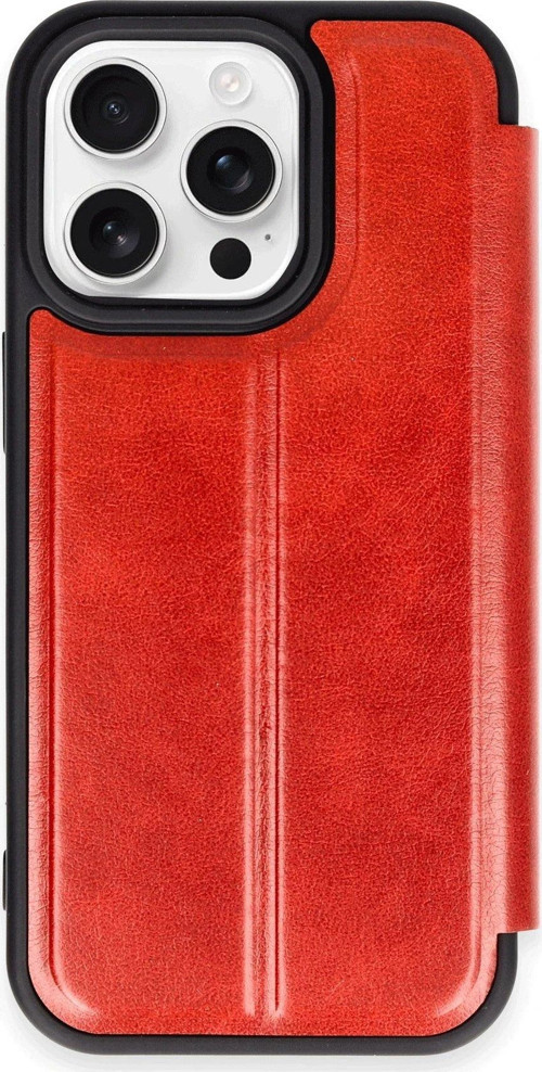 Iphone 14 Kılıf Flip Cover - Kırmızı-(5796)