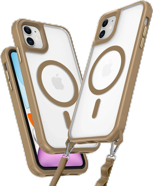 Iphone 12 Kılıf Enka Magsafe Silikon Kılıf - Desert-(5796)