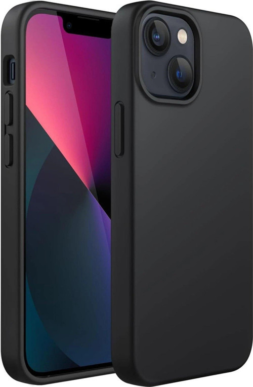 Iphone 14 Kılıf First Silikon - Siyah-(5796)