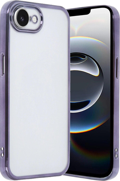 Iphone 16E Kılıf Lensli Silikon - Mor-(5796)