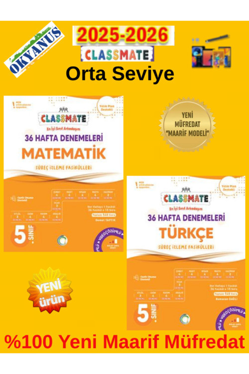 5.Sınıf 2025-2026 Matematik-Türkçe 36 Hafta %100 Yeni Maarif Müfredat +Android Kalem