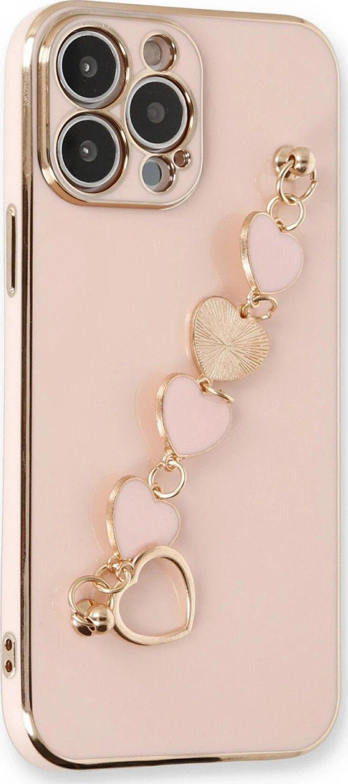 Iphone 14 Kılıf Esila Silikon - Pudra-(5796)