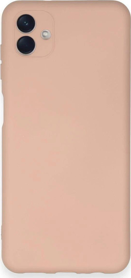 Galaxy A04 Kılıf Nano Içi Kadife Silikon - Pudra-(5796)