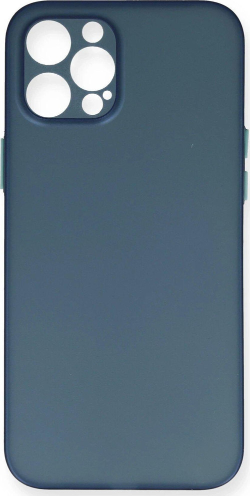 Iphone 12 Kılıf Pp İnce Kapak - Mavi-(5796)