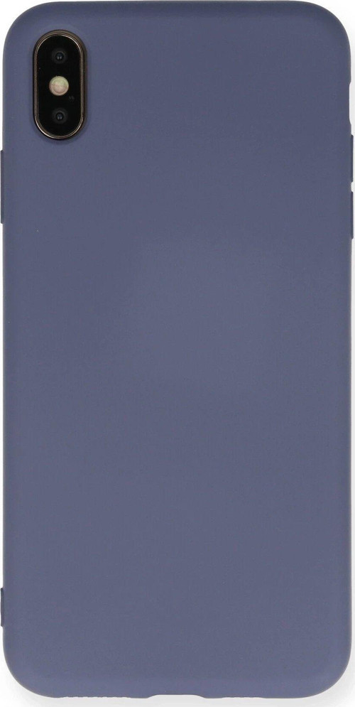 Iphone Xs Kılıf Nano Içi Kadife Silikon - Gri-(5796)