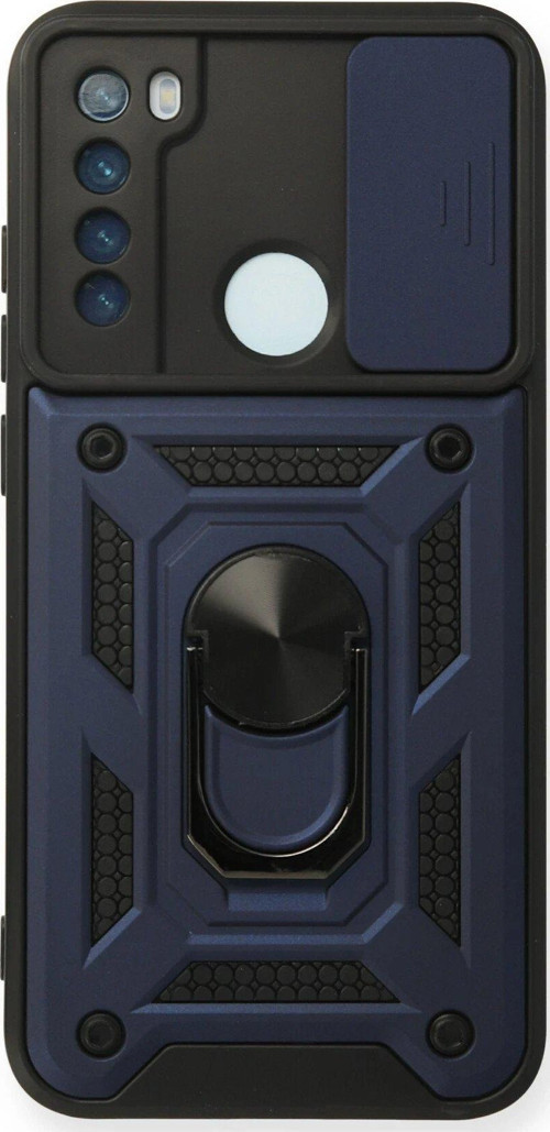 Redmi Note 8 Kılıf Pars Lens Yüzüklü Silikon - Lacivert-(5796)