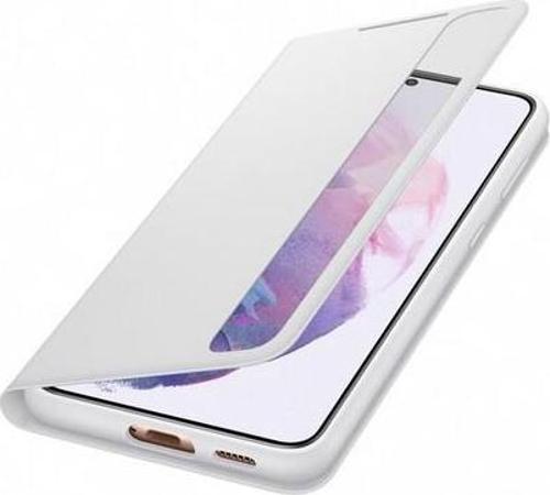 Galaxy S21 Plus ile Uyumlu Smart Clear View Kılıf-Açık Gri EF-ZG996CJEGTR