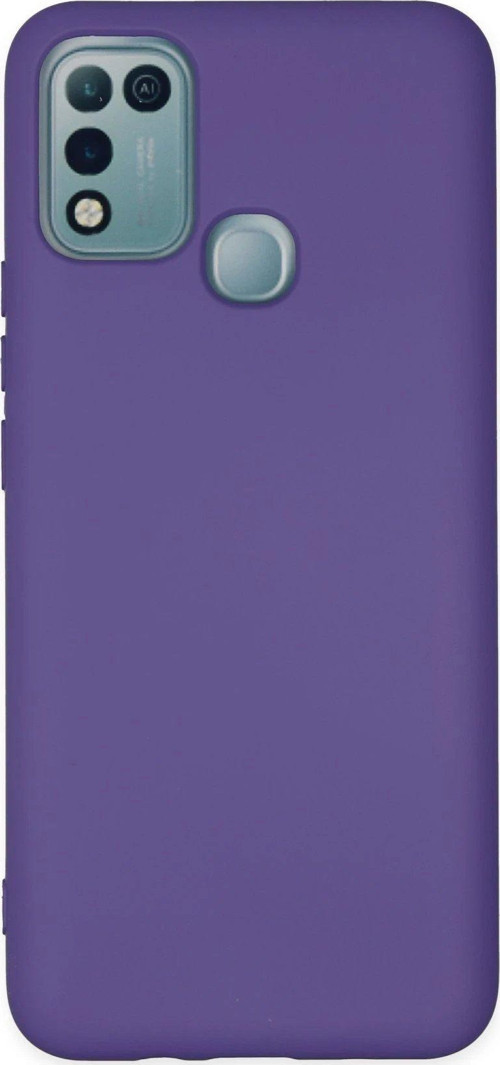 İnfinix Hot 10 Play Kılıf Nano Içi Kadife Silikon - Mor-(5796)