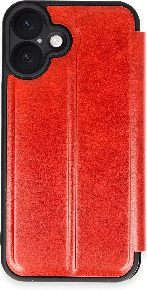 Iphone 16 Kılıf Flip Cover - Kırmızı-(5796)