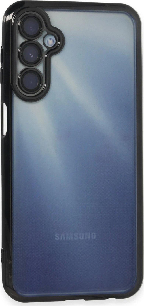 Galaxy A15 4G Kılıf Lensli Silikon - Siyah-(5796)