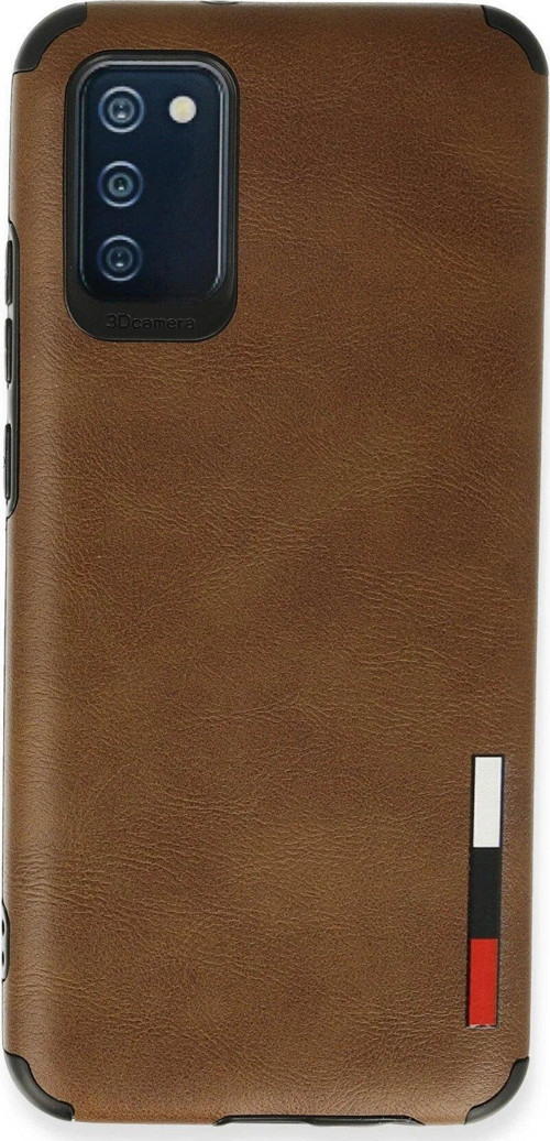 Galaxy A03S Kılıf Loop Deri Silikon - Kahverengi-(5796)
